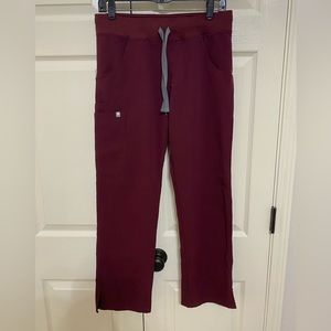 FIGS | Kade Cargo Scrub Pant (Burgundy, Small - Petite)